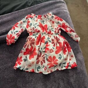 Carter's Red and White Floral Dress